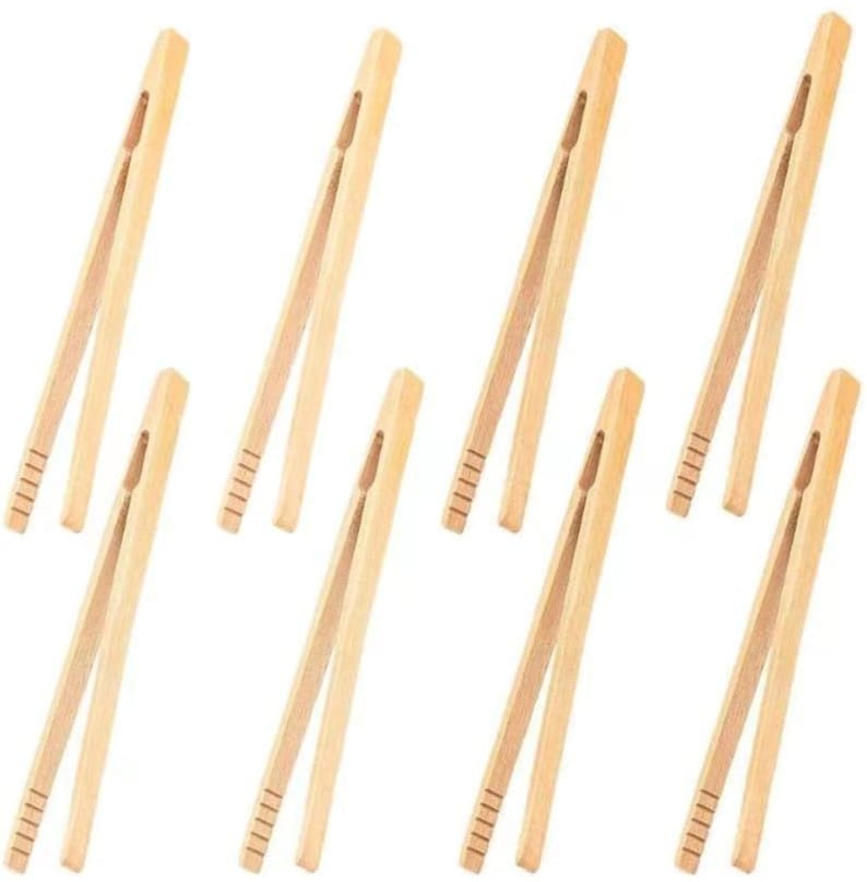 Wooden Sushi Appetizer Tongs – Mini Serving Tongs for Charcuterie, Grazing Tables & Catering Events - Pretty Party Boxx