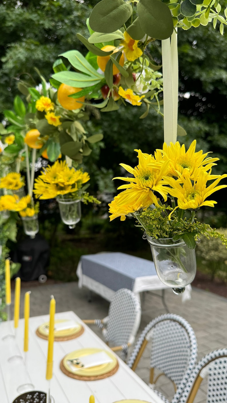 Hanging Flower Holder Candle Votive Set