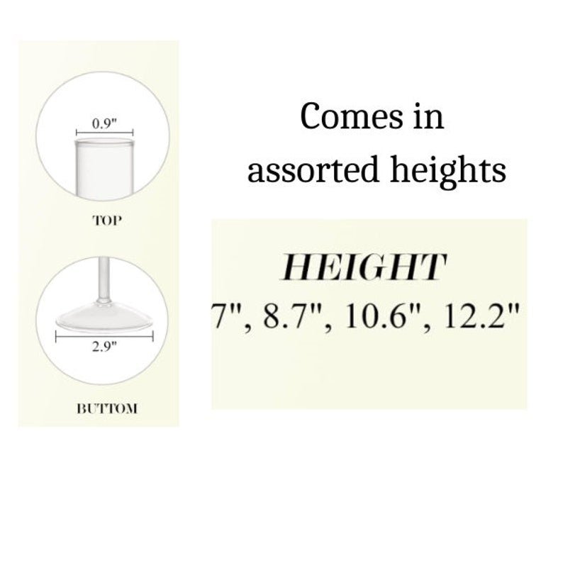 Clear Glass Candle Holders for Candlesticks – Elegant Taper Holders for Weddings, Dinner Parties & Home Décor - Pretty Party Boxx