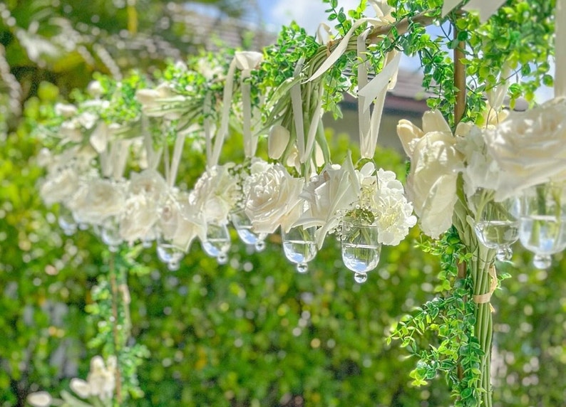 Hanging Flower Holder Candle Votive Set