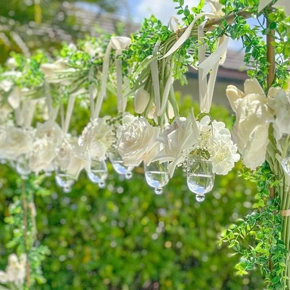 Hanging Flower Holder Candle Votive Set – Elegant Glass Centerpiece for Weddings, Parties & Home Décor - Pretty Party Boxx