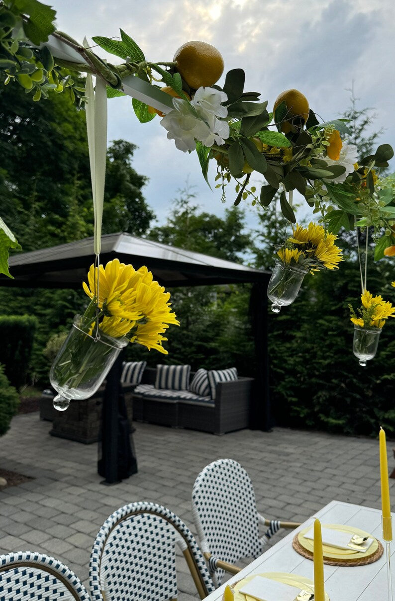 Hanging Flower Holder Candle Votive Set