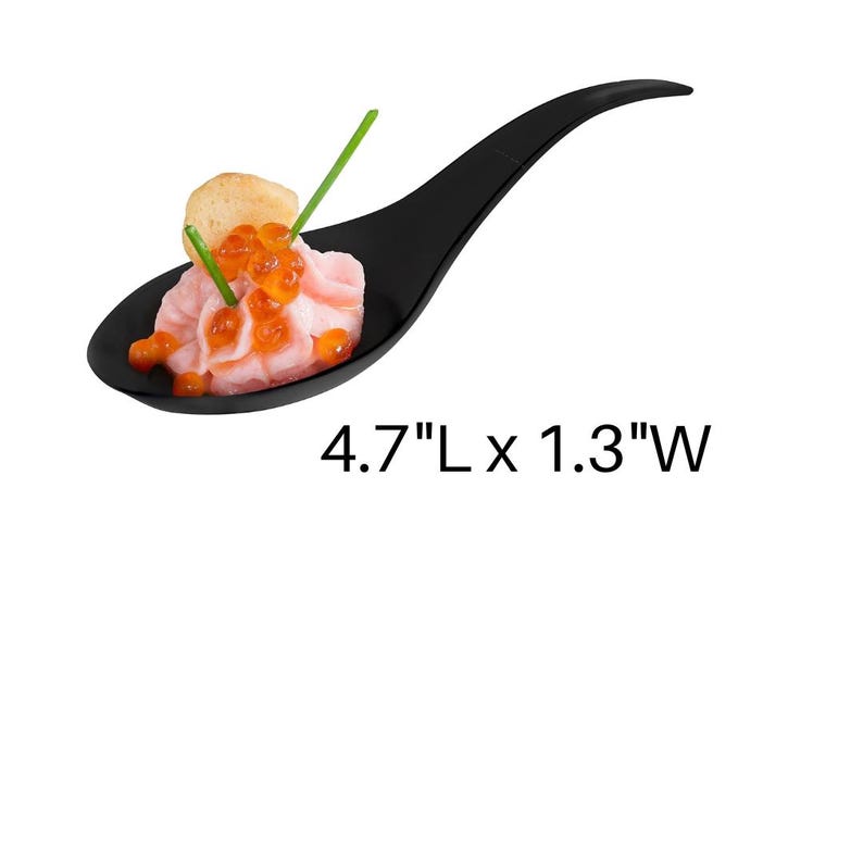 Clear Tear Drop Asian Spoon w/Forks