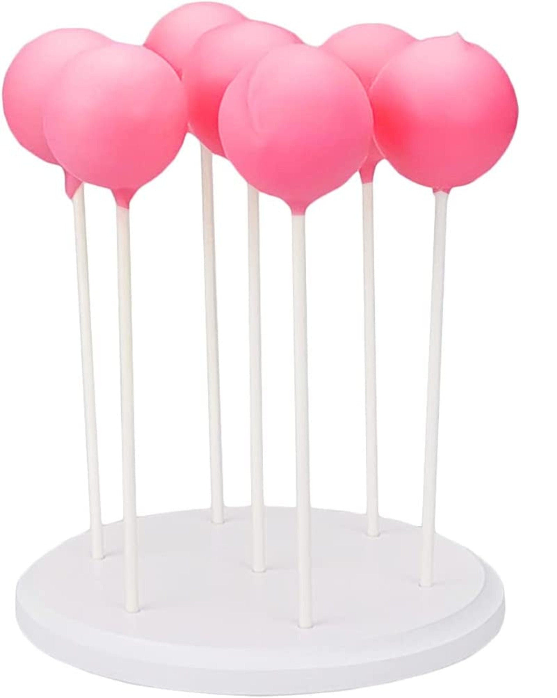 Set of 4 Wooden Cake Pop Stand Holders – Dessert Display Stands with Sticks, Bags & Ties for Weddings, Parties & Showers - Pretty Party Boxx