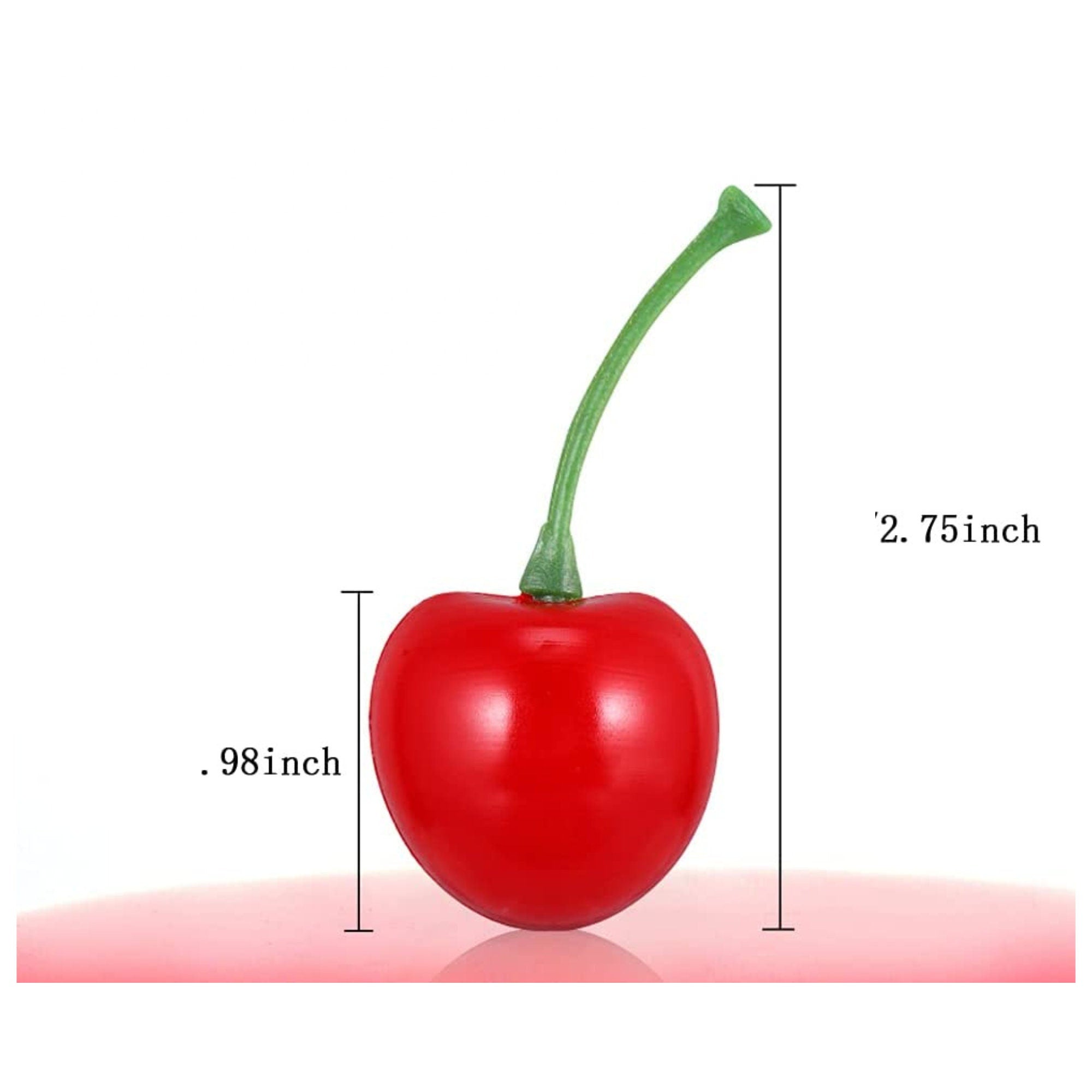 Red Faux Cherries – Lifelike Decorative Cherries for Cake Toppers - Pretty Party Boxx