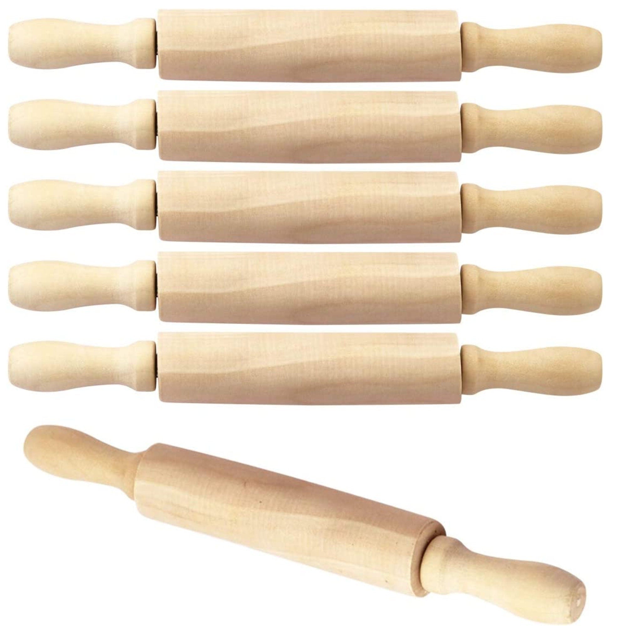 Kids Mini Rolling Pin Favor Set – Wooden Baking Gift for Parties, Weddings & Kids Baking Fun - Pretty Party Boxx