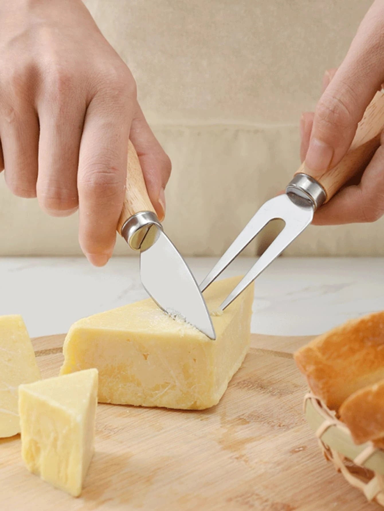 Stainless Steel Mini Cheese Knife Set Charcuterie Utensil Set for Cheese Boards & Appetizers - Pretty Party Boxx