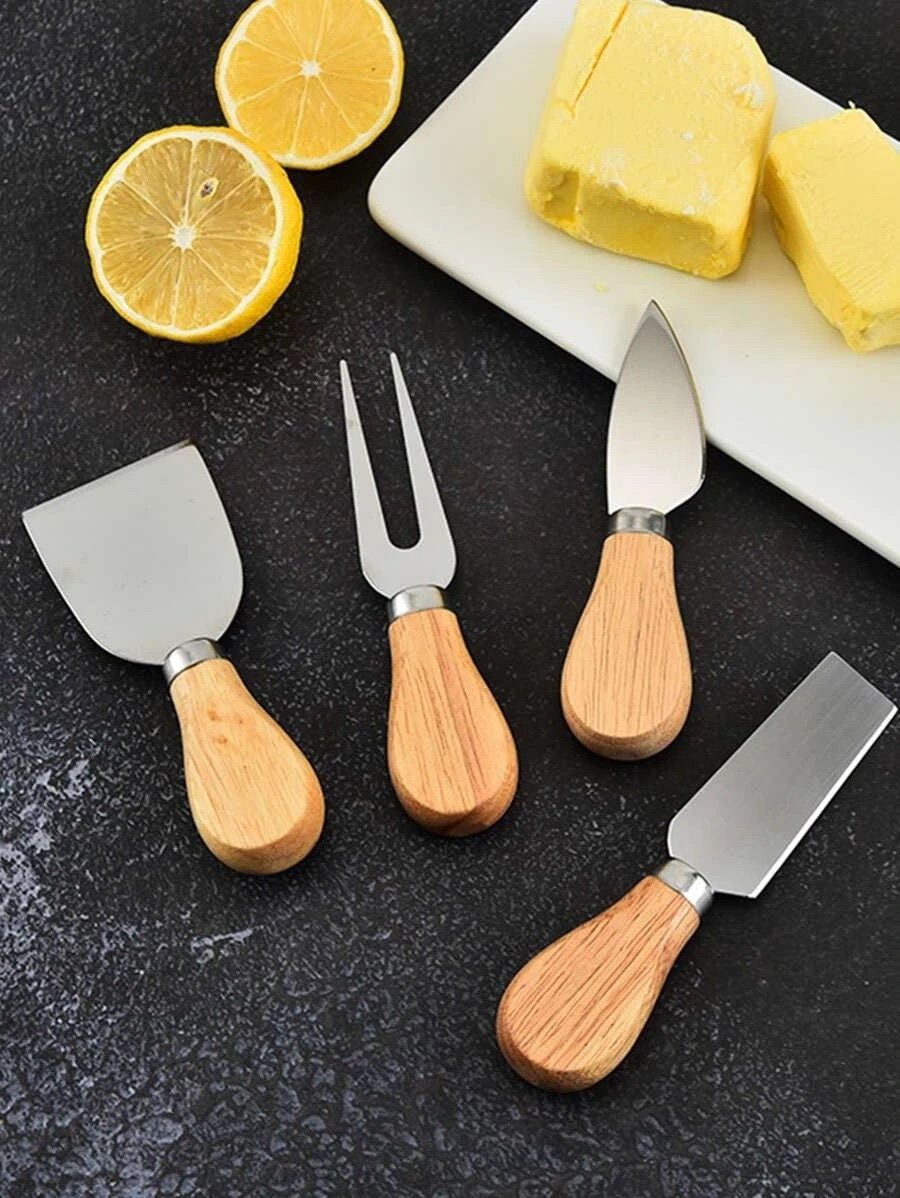 Stainless Steel Mini Cheese Knife Set Charcuterie Utensil Set for Cheese Boards & Appetizers - Pretty Party Boxx