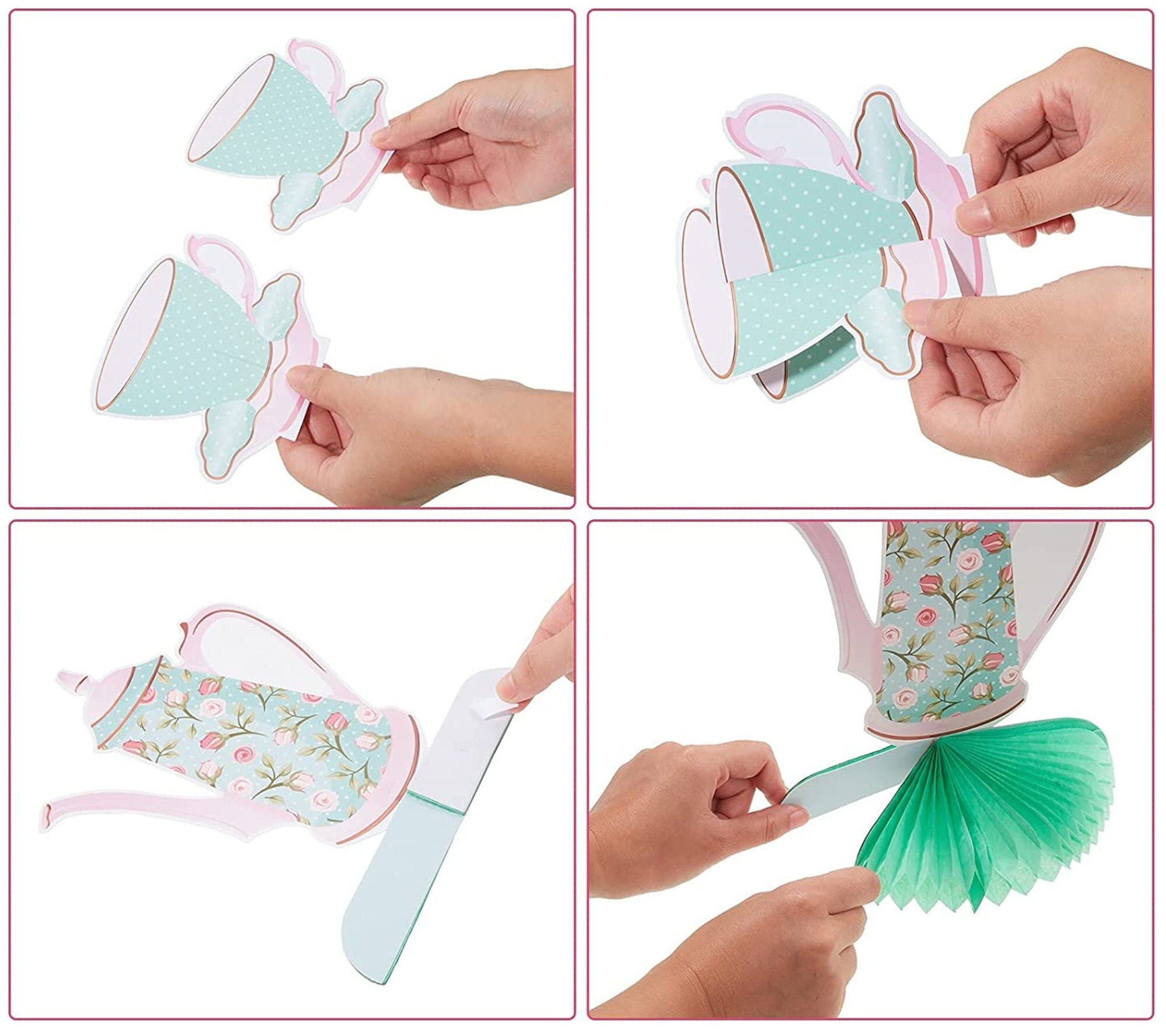 Tea Party Centerpieces – Elegant Table Decorations for Birthday, Baby Shower & Bridal Shower - Pretty Party Boxx