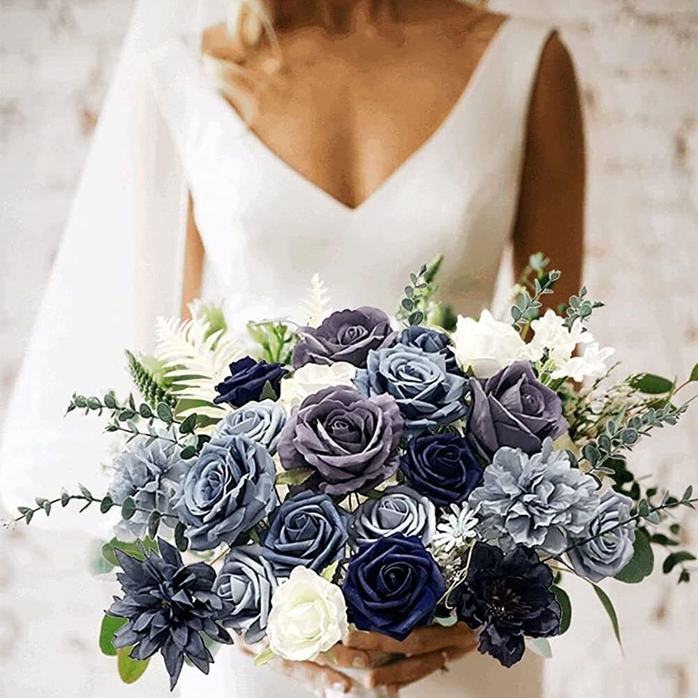 Faux Flower DIY Garland Kit – Silk Rose & Hydrangea Set for Weddings, Bouquets & Centerpieces - Pretty Party Boxx
