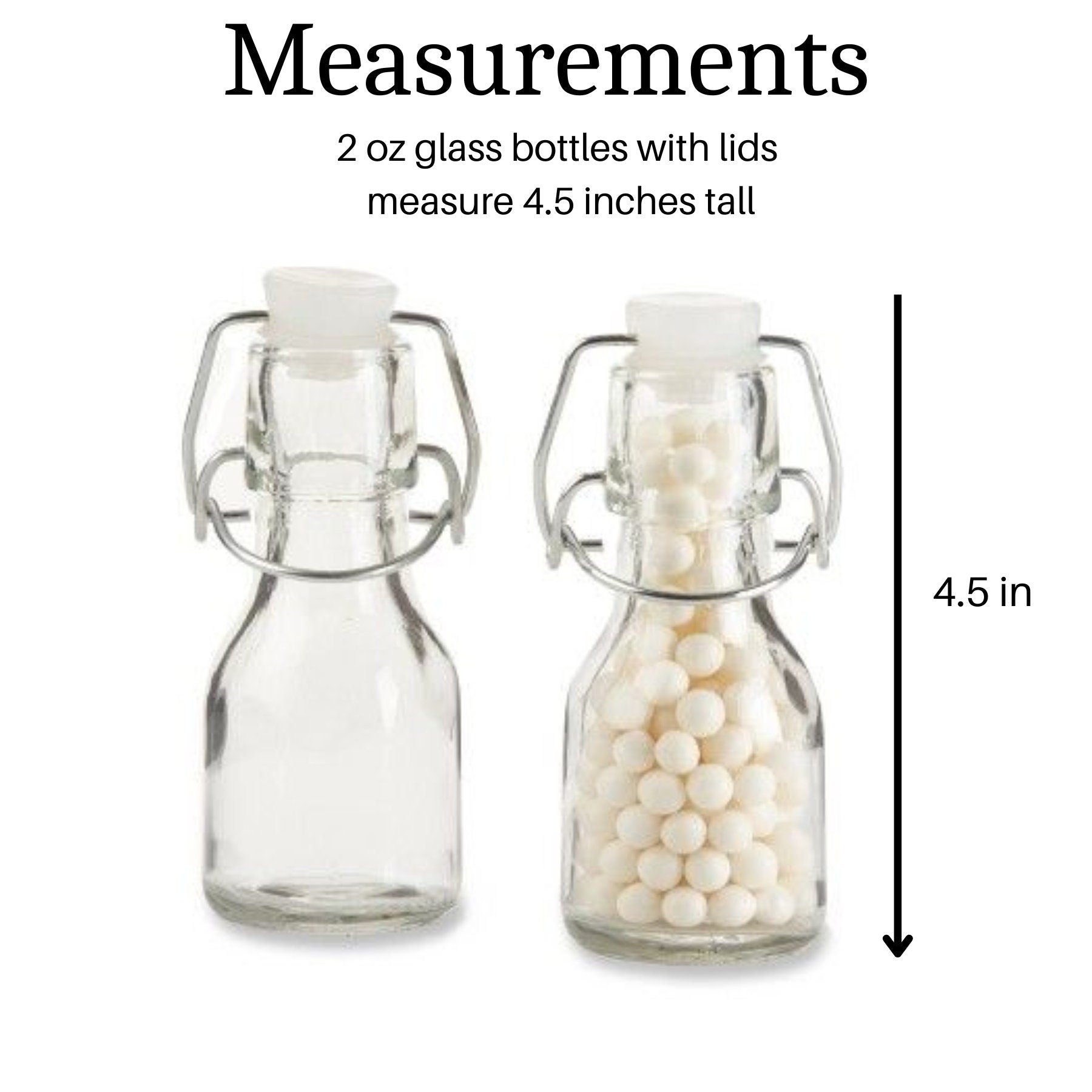 DIY Mini Swing Top Glass Favor Bottle Kit – 2oz Flip Top Bottles with Kraft Tags & Twine for Weddings, Showers & Crafts - Pretty Party Boxx
