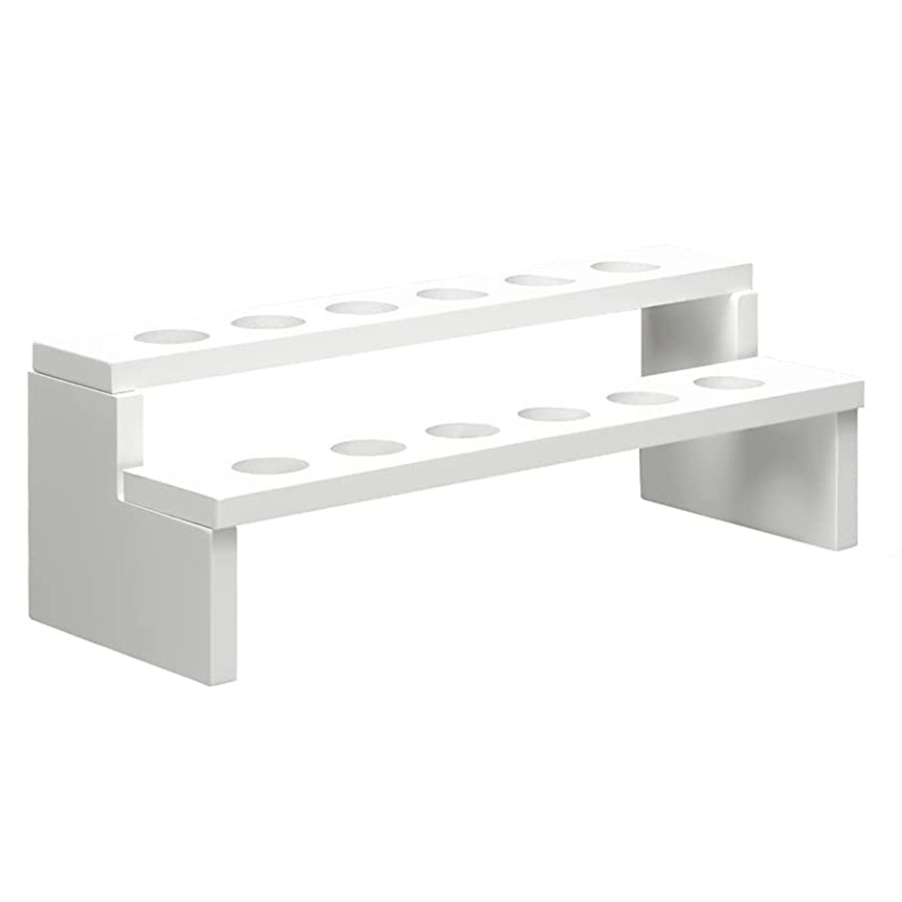 White Wooden Charcuterie Stand Holder with Cones & Toothpicks – Grazing Table Display for Appetizers, Desserts & Party Stations. - Pretty Party Boxx