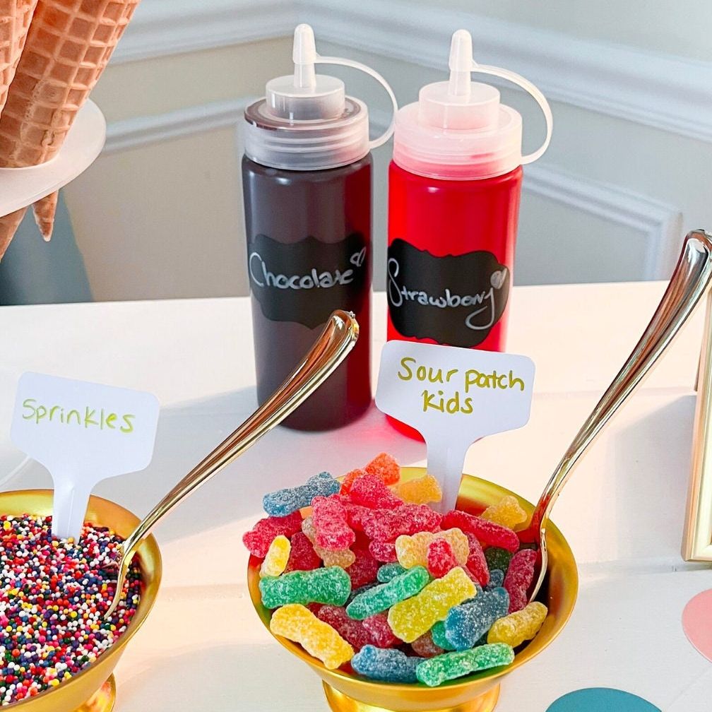 DIY Ice Cream Bar Decor Kit – Full Party Table Setup for 24 Guests with Bowls, Signage & Accessories for Weddings, Showers & Birthdays - Pretty Party Boxx