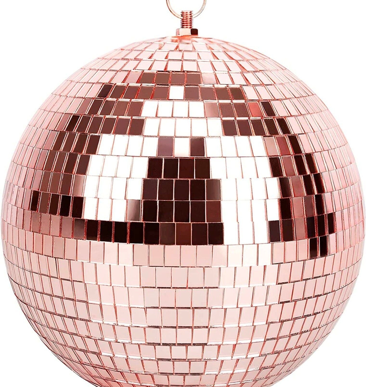 Rose Gold Disco Balls – Hanging Mirror Disco Party Decorations in Assorted Sizes