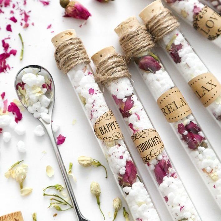 DIY Glass Test Tube Spice & Tea Favor Vials – Customizable Wedding, Shower & Party Guest Gifts - Pretty Party Boxx