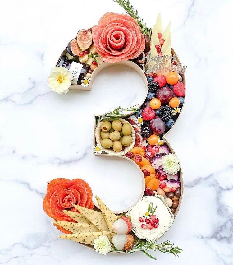 Custom Number & Letter Charcuterie Gift Boxes – 12 - Inch Grazing Display Boxes for Birthdays, Weddings & Events - Pretty Party Boxx