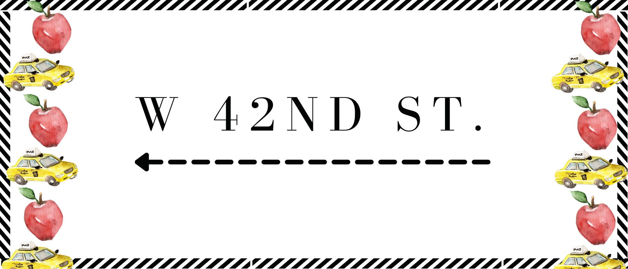 One Way directional street sign designed for New York themed party supplies, perfect for creating authentic NYC atmosphere at New York city themed party events.