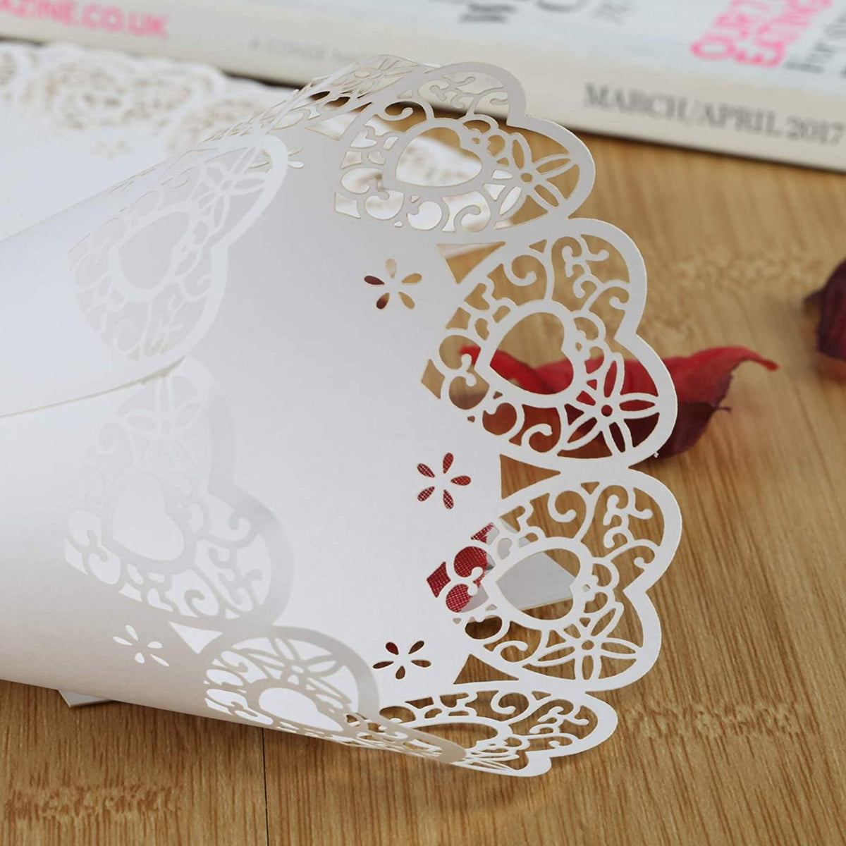 Paper Doily Charcuterie Cones with Toothpicks – Lace Cones for Cone Stands & Dessert Displays