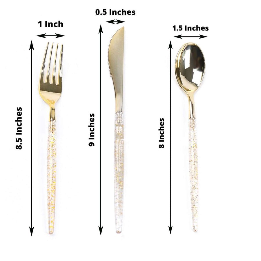 24 - Piece Plastic Cutlery Set – Disposable Silverware for Weddings & Parties - Pretty Party Boxx