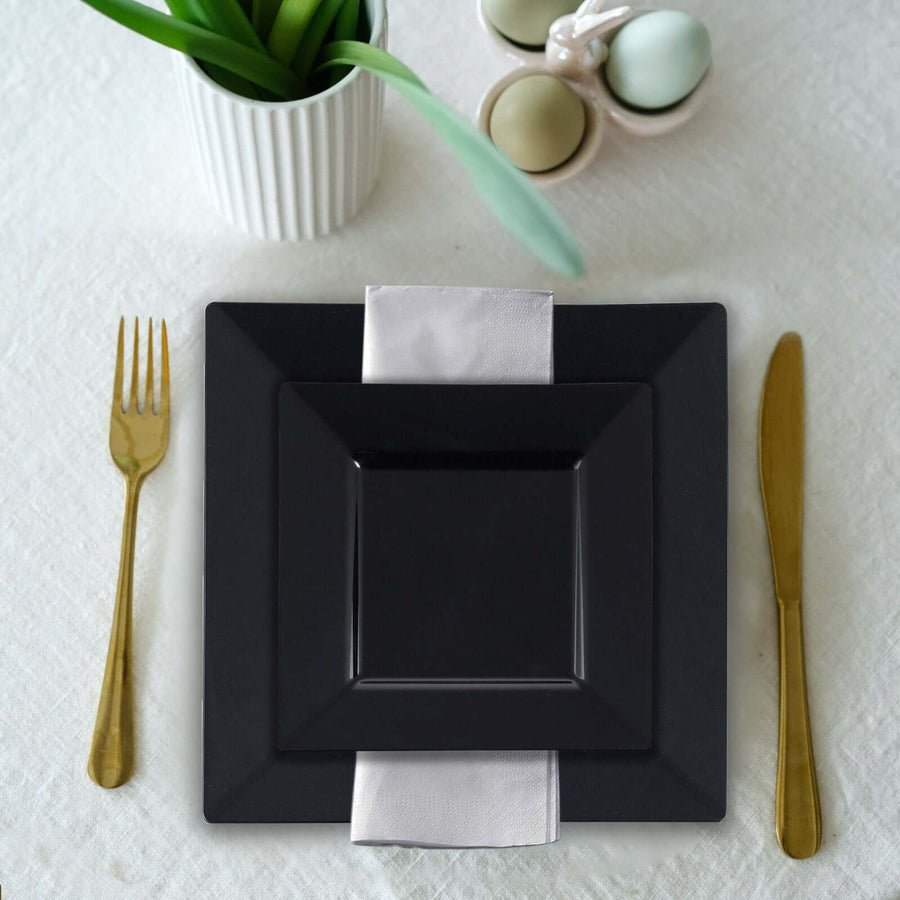 10 - Pack Square Dessert Plates – Disposable Party Plates for Weddings, Banquets & Events - Pretty Party Boxx
