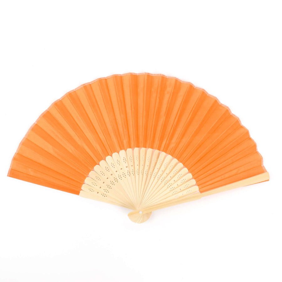 5 - Pack Elegant Silk Folding Fans – Asian - Style Party Favors & Decorative Event Accessories - Pretty Party Boxx