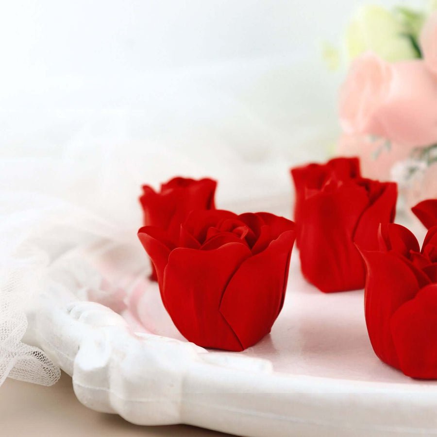 4 - Pack White Scented Rose Soap Heart - Shaped Party Favors with Gift Boxes & Ribbon – Perfect Wedding & Event Decorations - Pretty Party Boxx