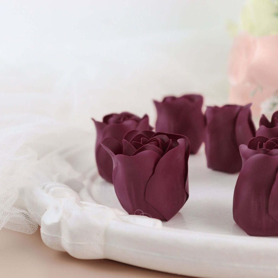 4 - Pack White Scented Rose Soap Heart - Shaped Party Favors with Gift Boxes & Ribbon – Perfect Wedding & Event Decorations - Pretty Party Boxx