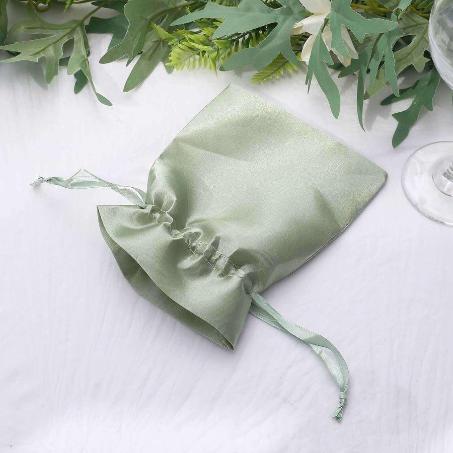 White Satin Drawstring Wedding & Party Favor Gift Bags - Pretty Party Boxx