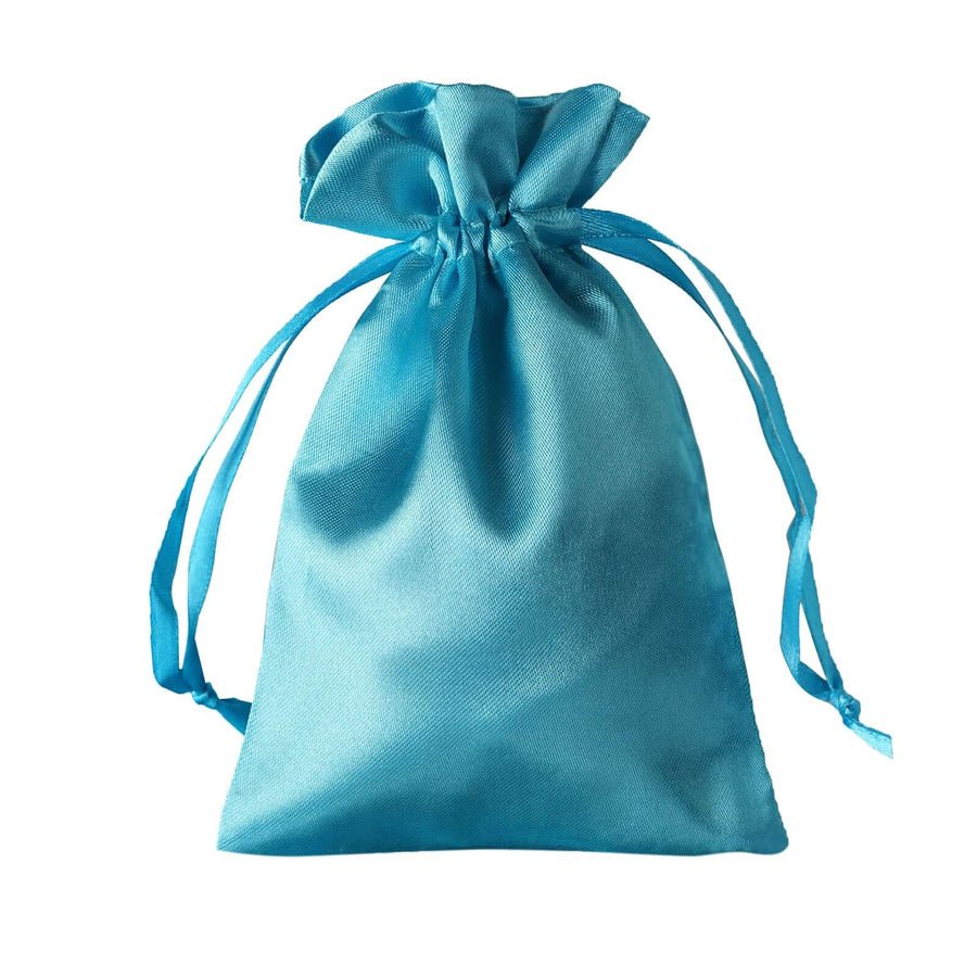 White Satin Drawstring Wedding & Party Favor Gift Bags - Pretty Party Boxx