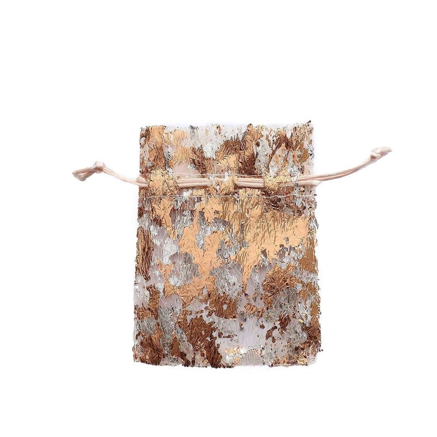 12 - Pack Metallic Gold or Silver Foil Drawstring Candy Bags – Wedding & Party Favor Bags - Pretty Party Boxx