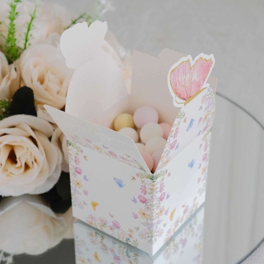 25 - Pack Mini Teapot Party Favor Boxes – Pink Peony Floral Gift Boxes for Weddings & Tea Parties - Pretty Party Boxx