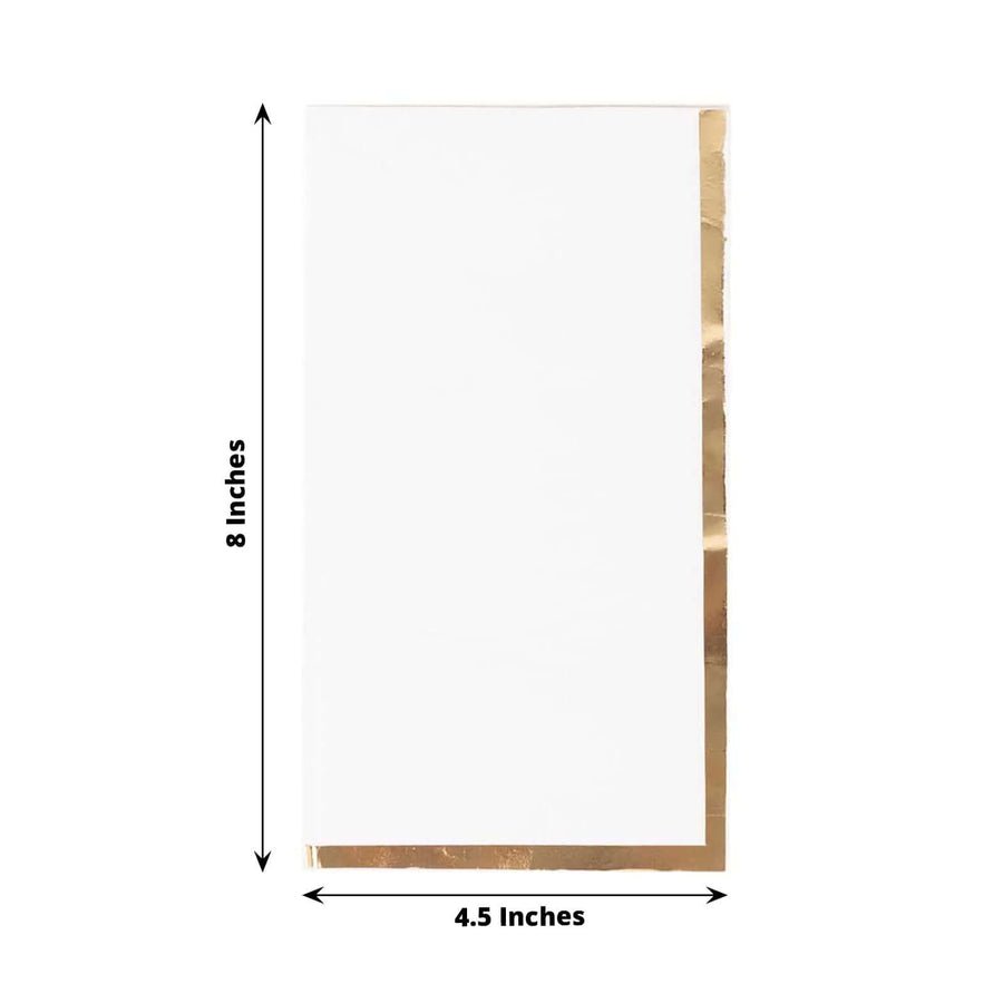50 - Pack Party Napkins – Gold Foil Edge Disposable Cocktail Napkins - Pretty Party Boxx