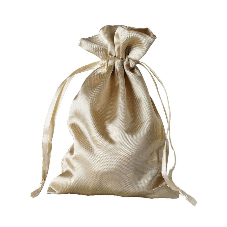 White Satin Drawstring Wedding & Party Favor Gift Bags - Pretty Party Boxx