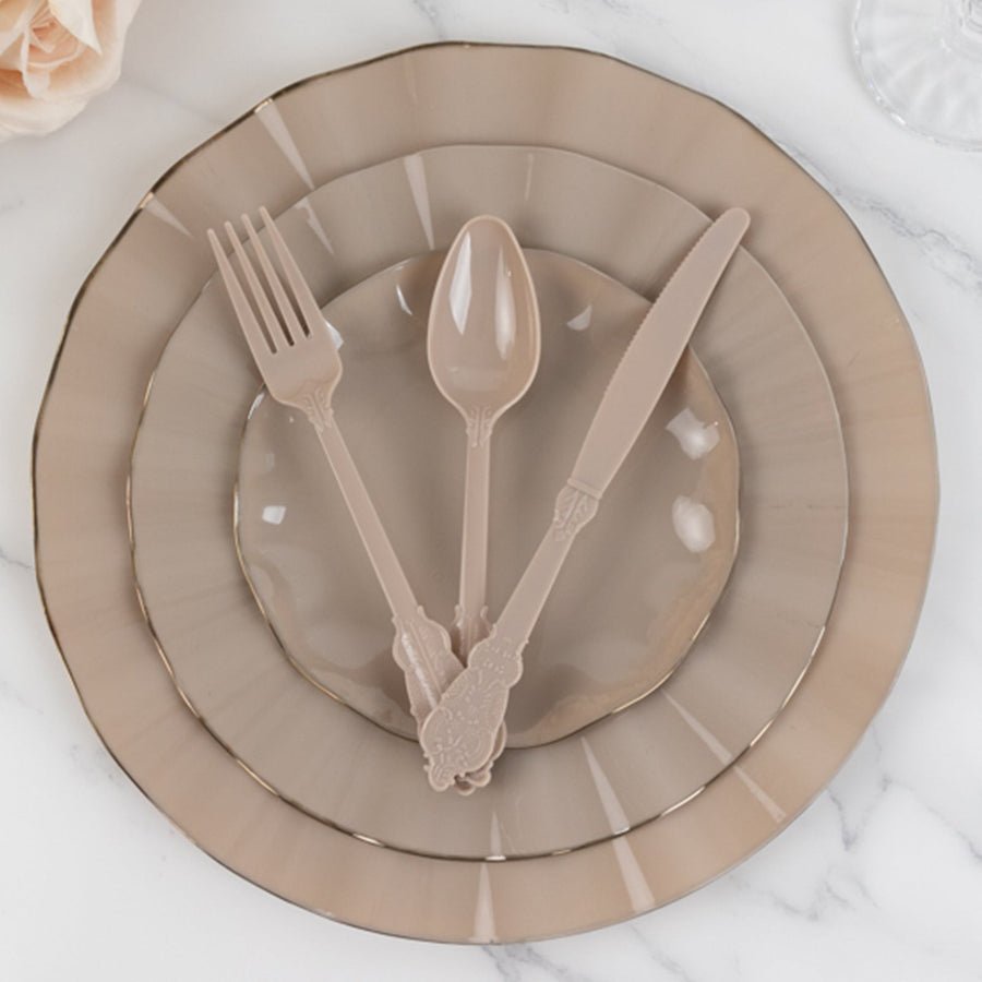 72 - Piece Heavy Duty Plastic Silverware Set – Disposable Cutlery for Weddings, Parties & Events - Pretty Party Boxx