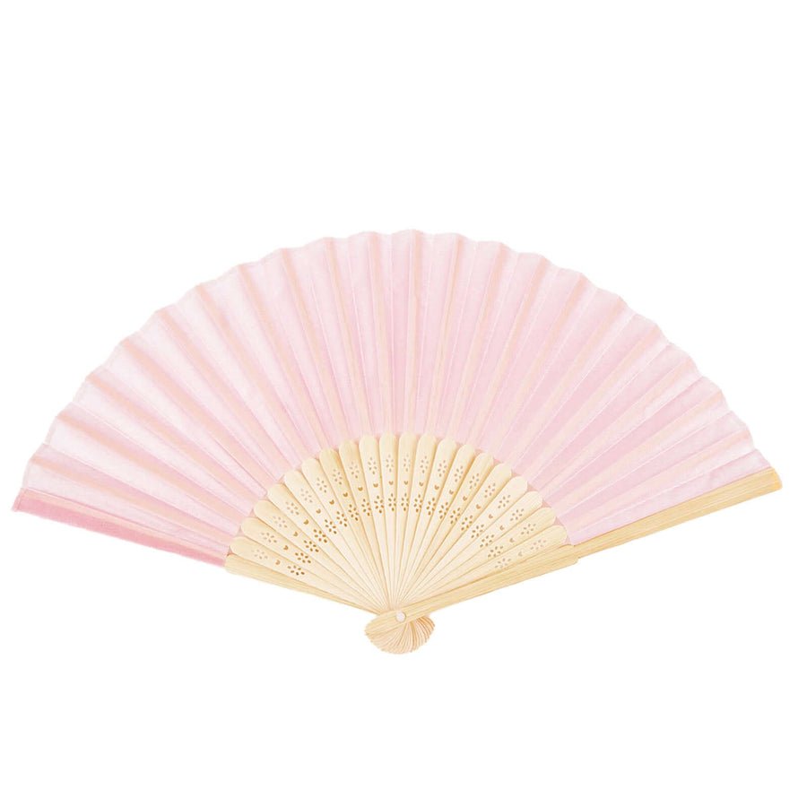 5 - Pack Elegant Silk Folding Fans – Asian - Style Party Favors & Decorative Event Accessories - Pretty Party Boxx