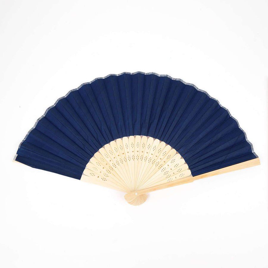 5 - Pack Elegant Silk Folding Fans – Asian - Style Party Favors & Decorative Event Accessories - Pretty Party Boxx