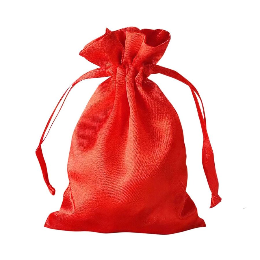 White Satin Drawstring Wedding & Party Favor Gift Bags - Pretty Party Boxx