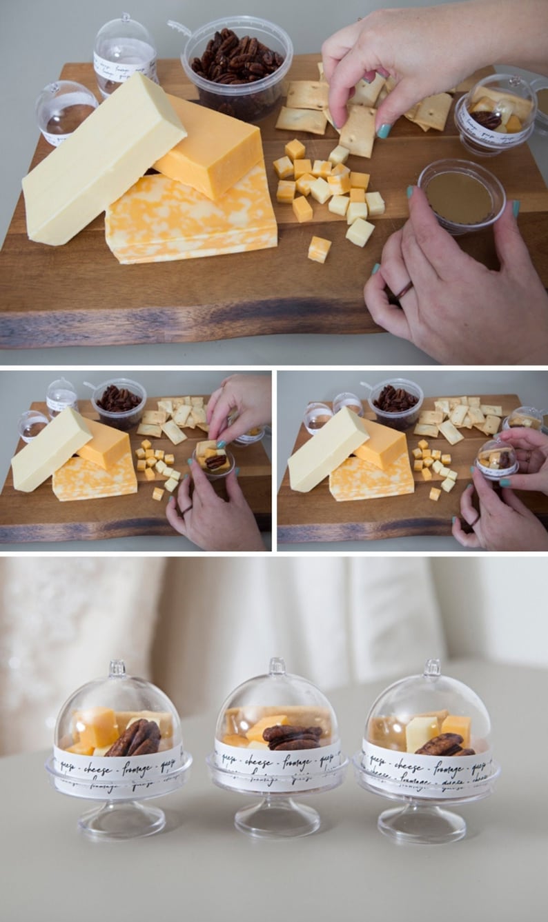 Mini cake stand domes for wedding favors, individual desserts, candy and elegant celebration tables