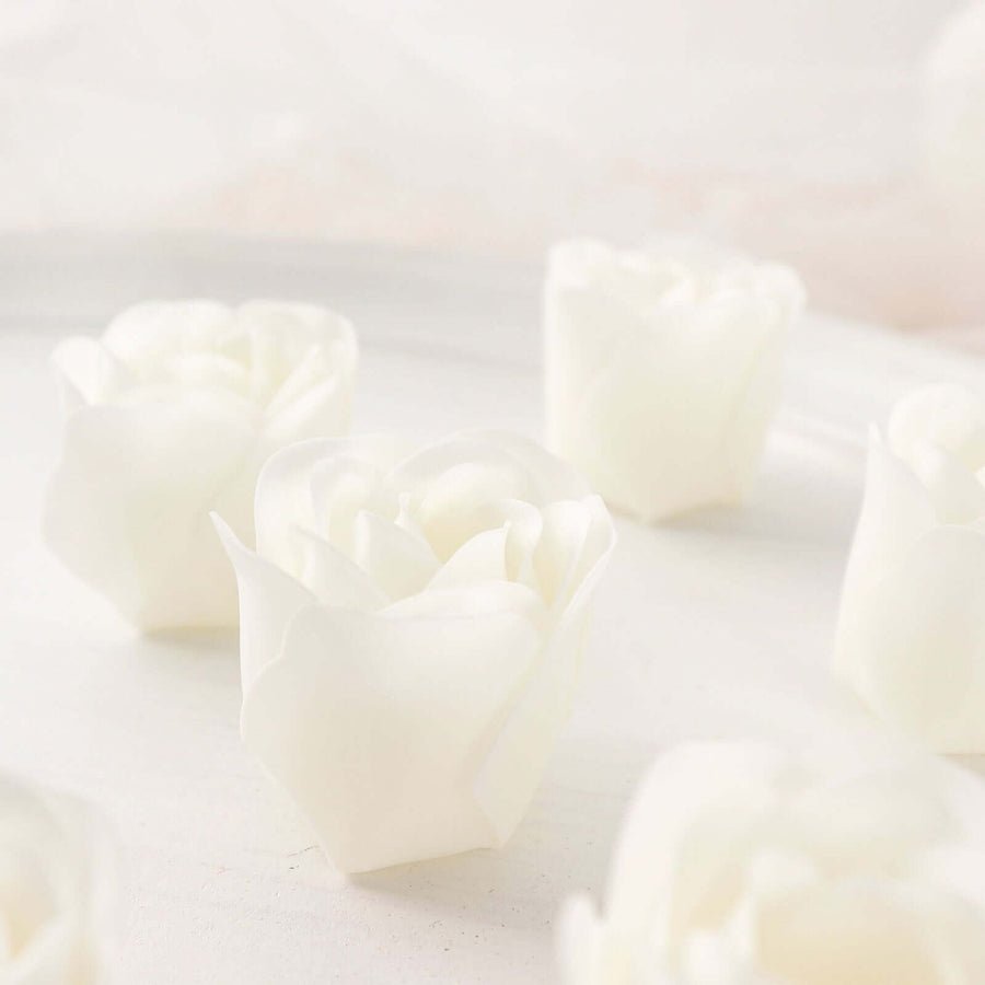 4 - Pack White Scented Rose Soap Heart - Shaped Party Favors with Gift Boxes & Ribbon – Perfect Wedding & Event Decorations - Pretty Party Boxx
