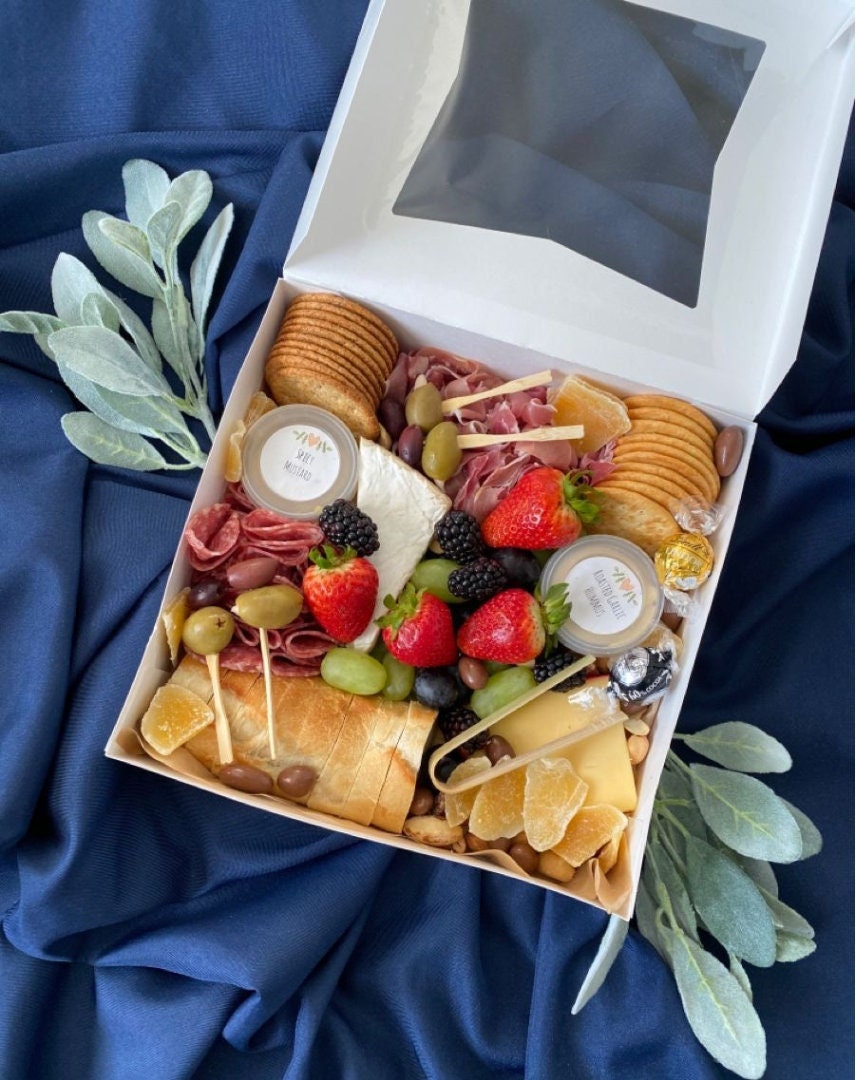 Charcuterie Favor Grazing Boxes - Mini Rectangle Display Containers wi