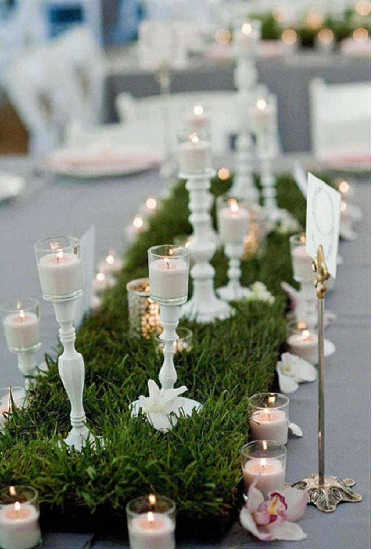 Artificial Grass Table Runner Decorations For Party Wedding Birthday 12 X