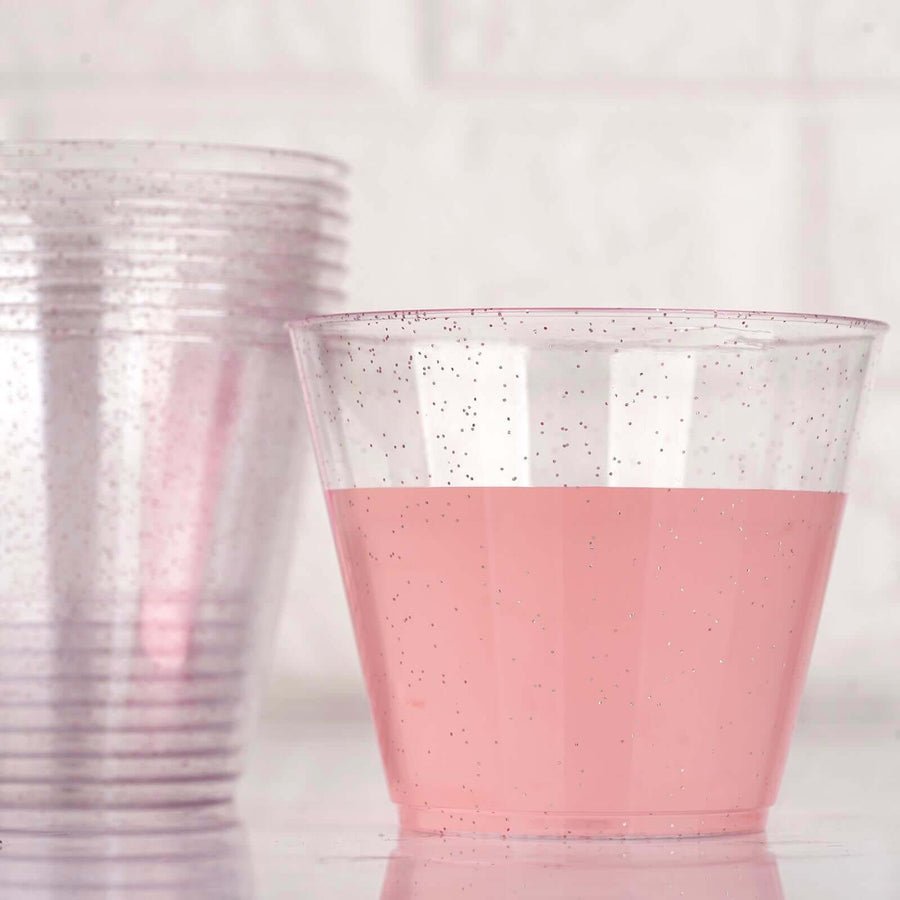 Elegant Disposable Plastic Party Cups – Crystal - Clear Cocktail Tumblers for Weddings, Events & Celebrations - Pretty Party Boxx