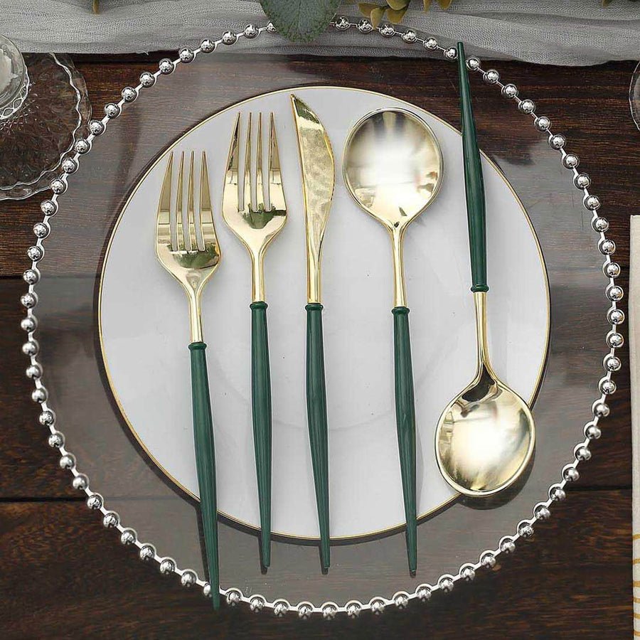 24 - Piece Plastic Cutlery Set – Disposable Silverware for Weddings & Parties - Pretty Party Boxx