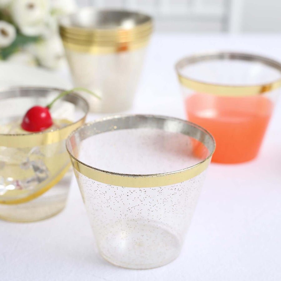 Elegant Disposable Plastic Party Cups – Crystal - Clear Cocktail Tumblers for Weddings, Events & Celebrations - Pretty Party Boxx
