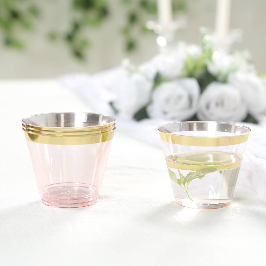 Elegant Disposable Plastic Party Cups – Crystal - Clear Cocktail Tumblers for Weddings, Events & Celebrations - Pretty Party Boxx