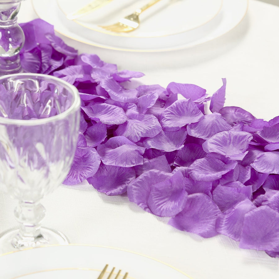 Silk rose petals confetti for weddings, banquets, and elegant event table décor