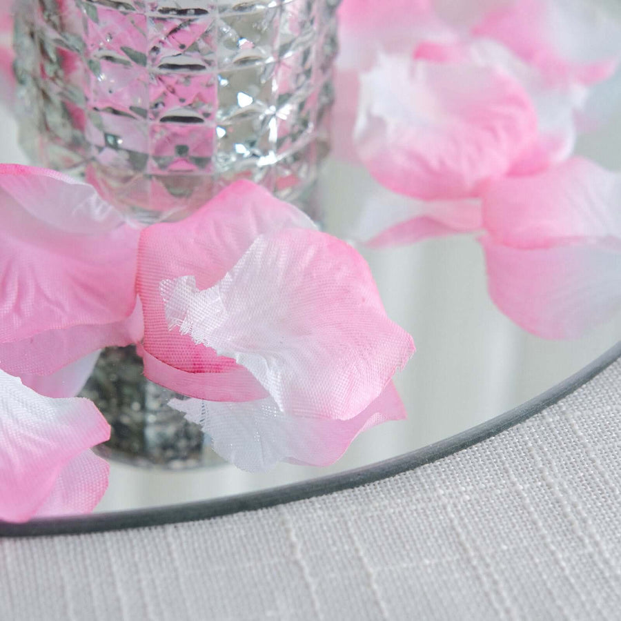 Silk rose petals confetti for weddings, receptions, and event table décor
