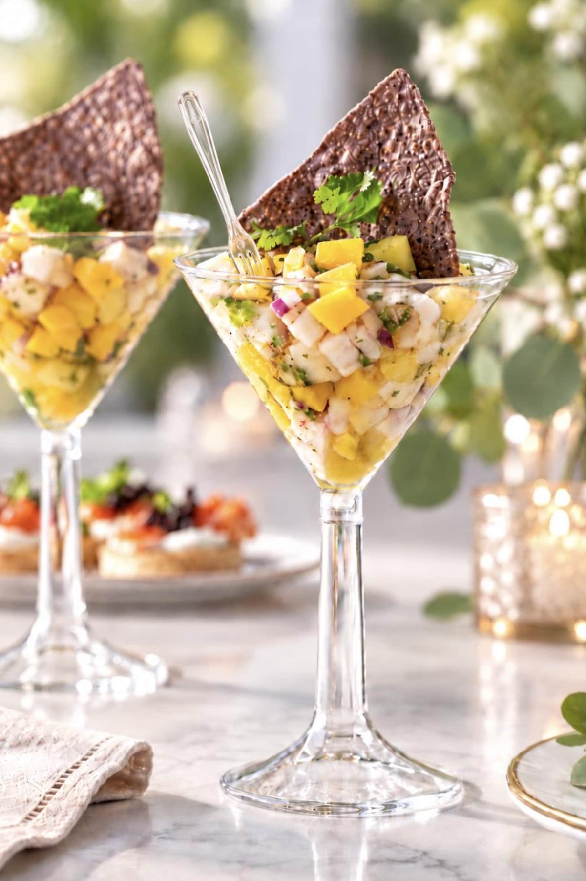 Acrylic Martini Appetizer Cups with Mini Forks – Set of 20 Clear Plastic Cocktail & Charcuterie Cups - Pretty Party Boxx