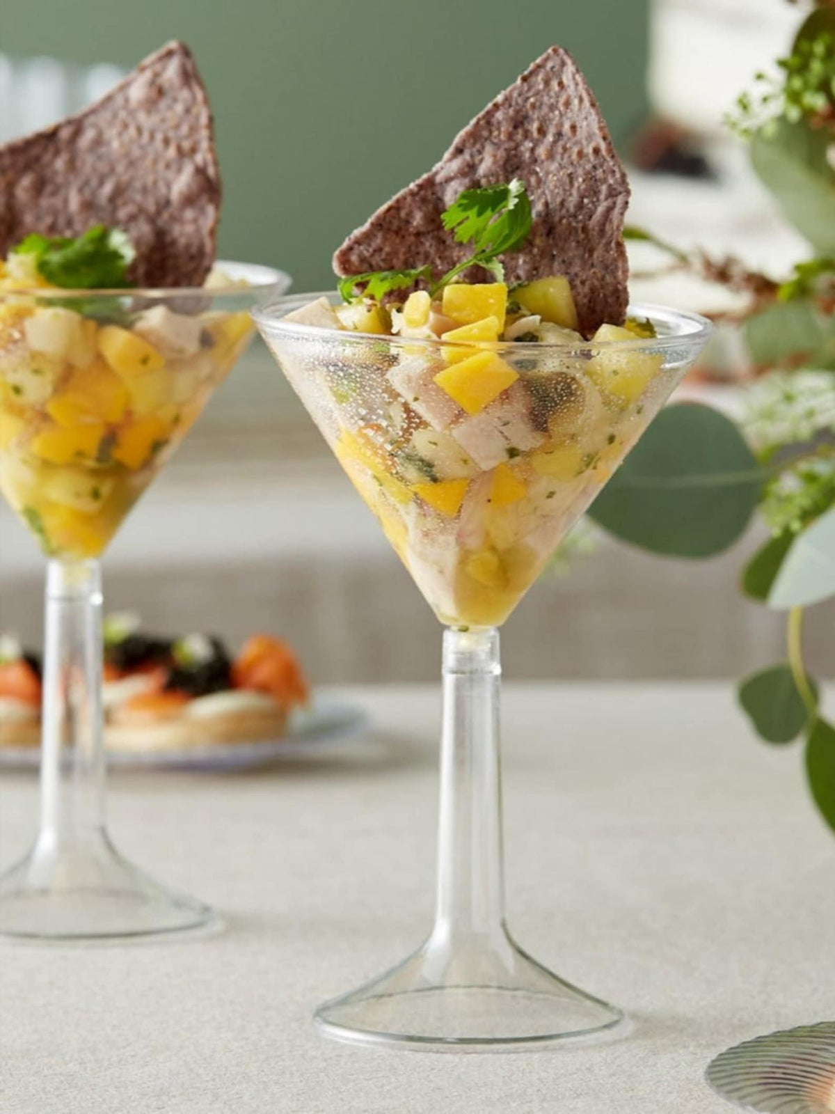 Acrylic Martini Appetizer Cups with Mini Forks – Set of 20 Clear Plastic Cocktail & Charcuterie Cups - Pretty Party Boxx