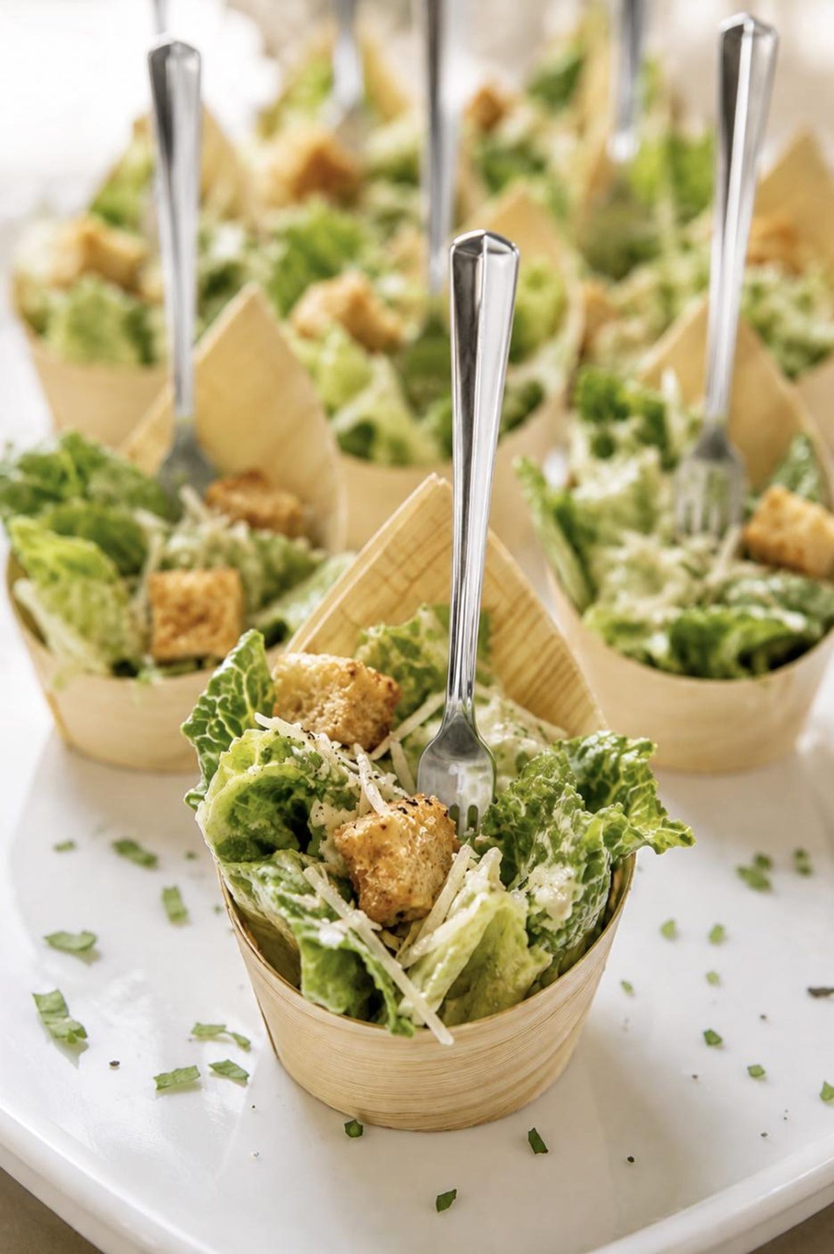 Bamboo Charcuterie Cups with Mini Forks – 20 Pack Eco - Friendly Serving Cups for Appetizers & Grazing Tables